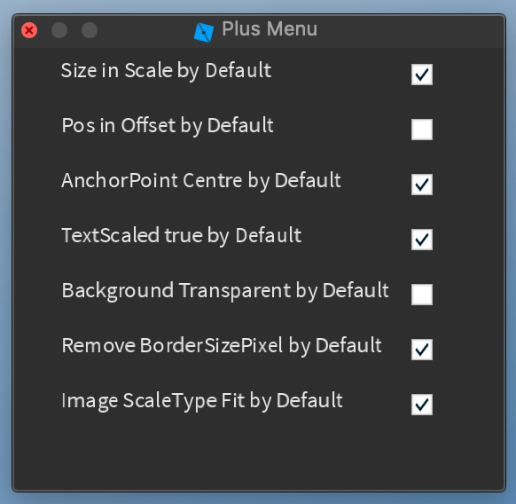 Menu view once toggled
